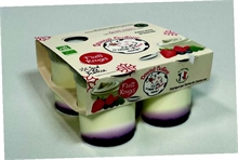 Yaourt vache bio fruit rouge 4x125g